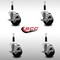 Service Caster 3.5'' SS Phenolic Swivel 7/8'' Expanding Stem Caster Set with Brake, 4PK SCC-SSEX20S3514-PHS-TLB-78-4 - alternate 4